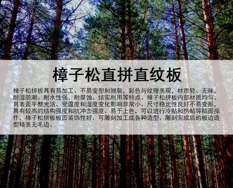 成板材 厂家直销樟子松直拼板 直纹板 无节樟子松板材家具板 集