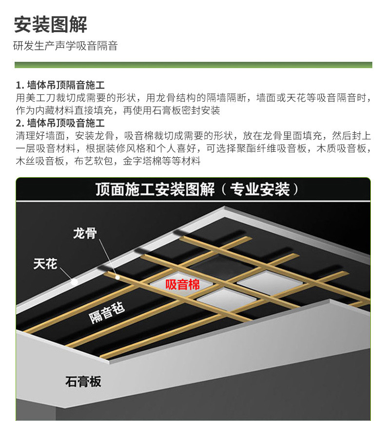 阻燃隔音板 聚酯纤维吸音板ktv琴房吸声板幼儿园装饰材料