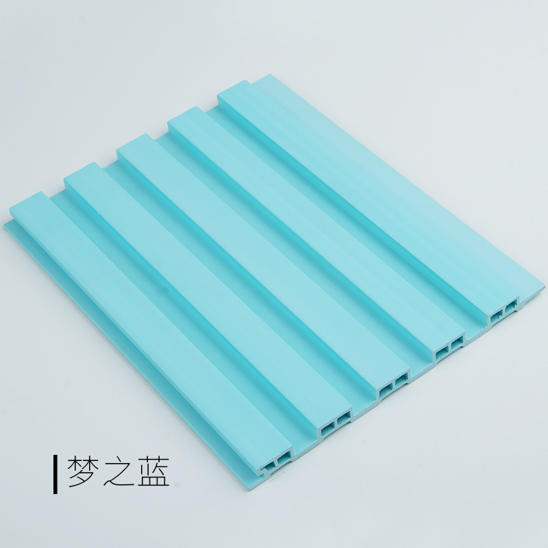 幼儿园墙裙室内走廊PVC装饰墙板批发 生态木159长城彩色木塑背景板