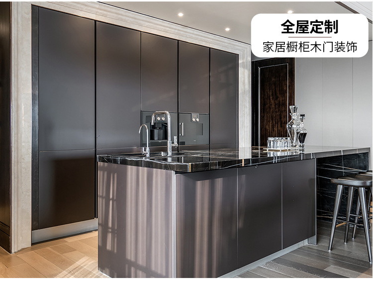 墙板实木电视背景墙镜面装饰板碳晶板 免漆木饰面板竹炭木金属板护