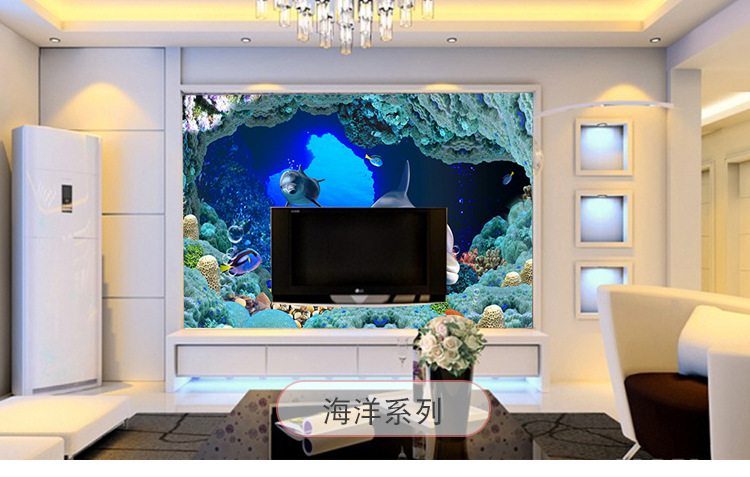 装饰画护墙板 竹木纤维墙板3D5D浮雕打印背景画电视客厅沙发背景墙