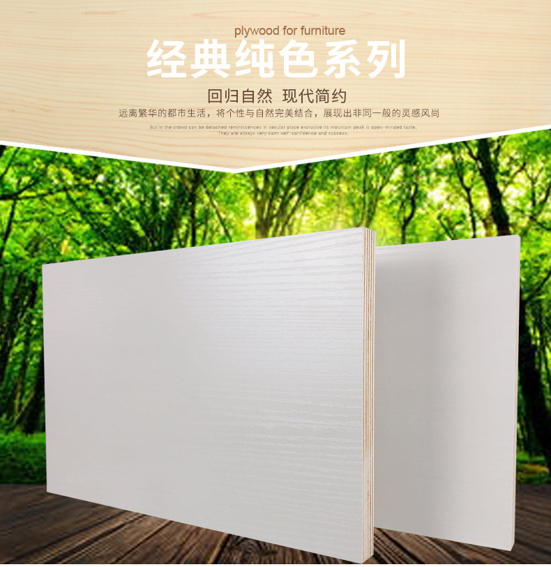 免漆板柜门板免漆生态板 E0级生态板免漆三聚氰胺板衣柜橱柜板实木