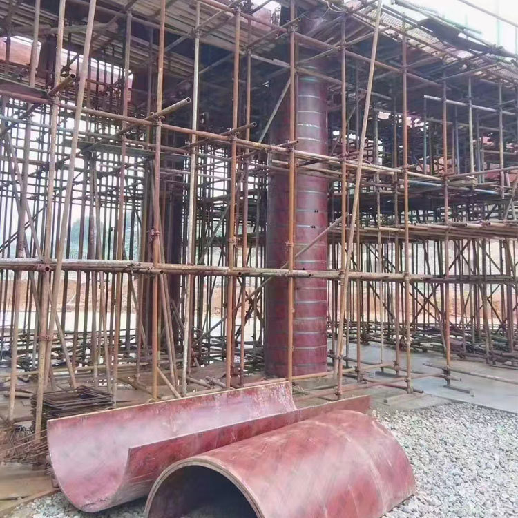 混凝土圆柱建筑木模板弧形圆形检查井圆柱子定型模板木质圆柱木模