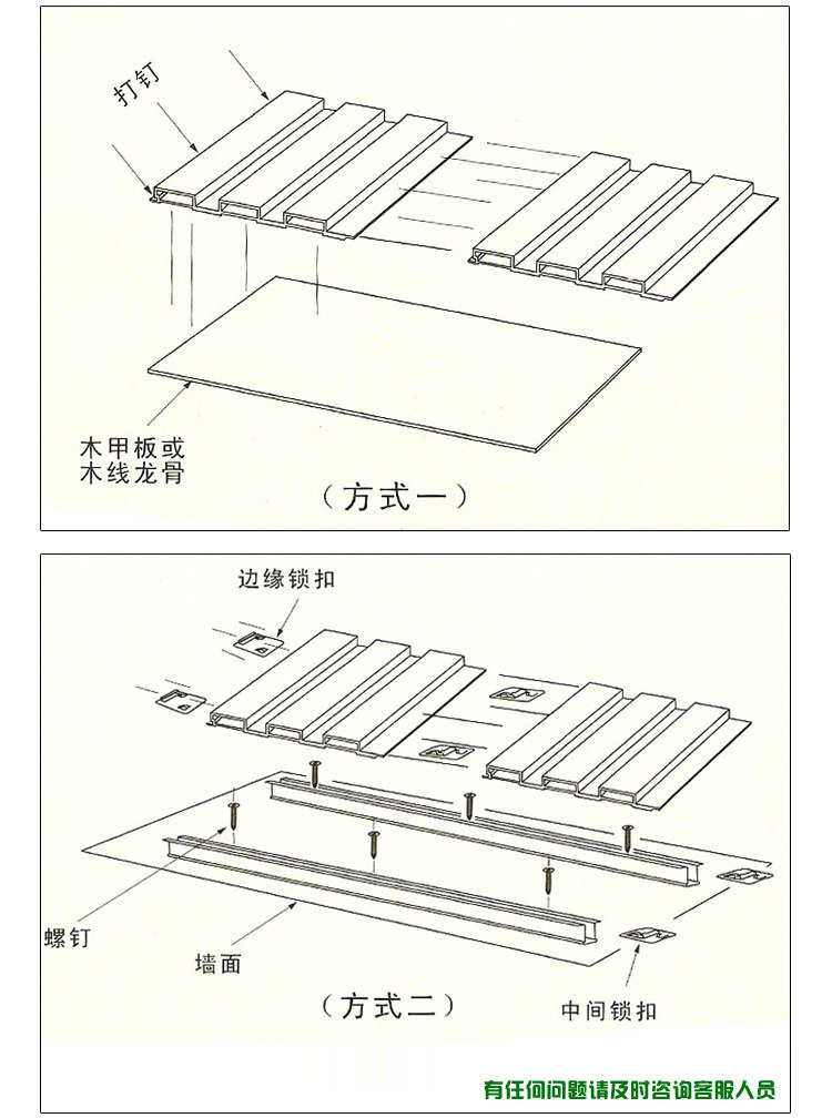 源头厂货 室内吊顶材料 195长城板 PVC木塑板材 生态木墙裙