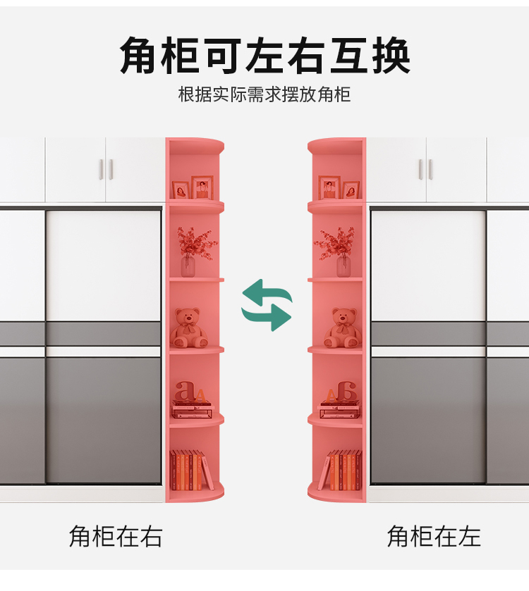 家用卧室简易结实耐用家用经济型推门 儿童木衣柜女孩小型生态板木