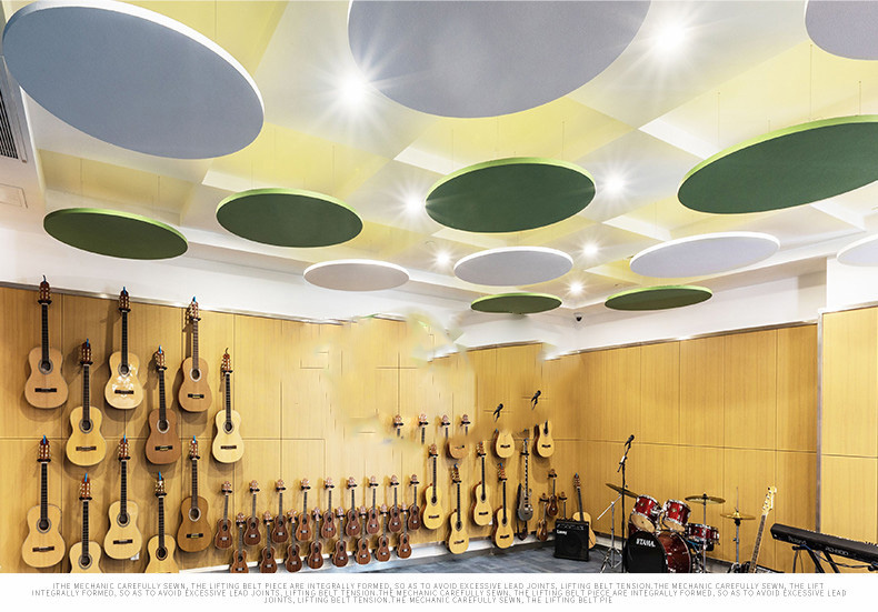 供应 岩棉吸音板降噪 圆形方形玻纤独立悬挂垂片造型吸音板