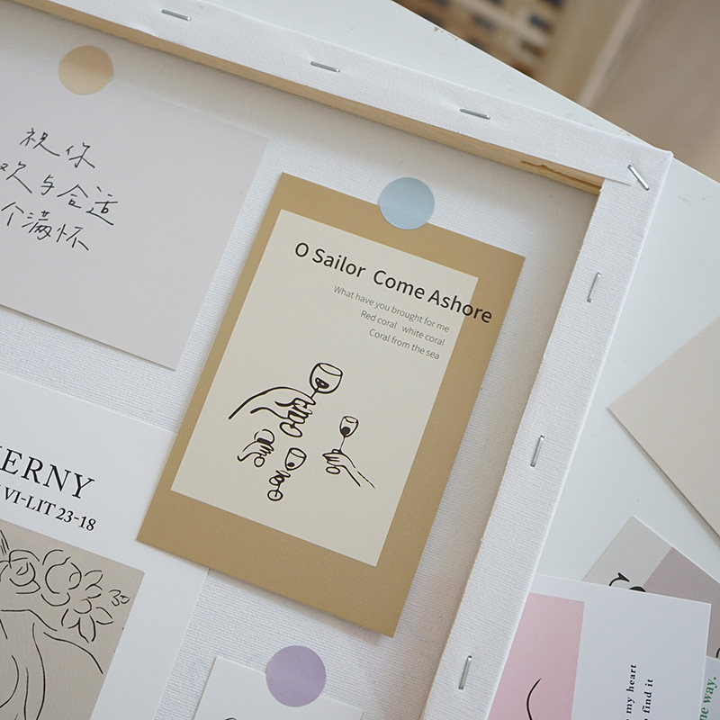 北欧相框照片墙创意卡片展示背景板 ins风简约画框留言板
