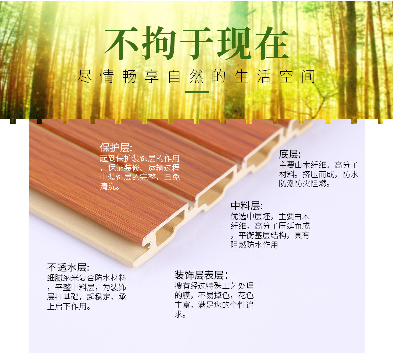 KTV墙面隔音板木塑竹木纤维吸音板 210吸音板 电影院会议室