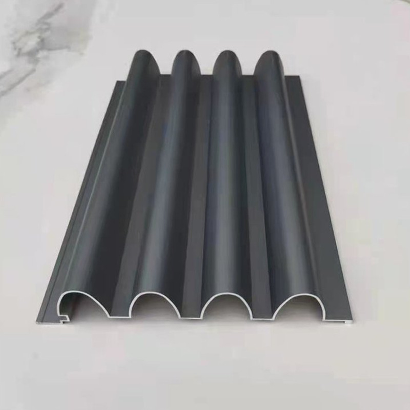 凹凸长城板铝格栅波纹铝板 铝合金波浪板金属半圆广告门头装饰材料